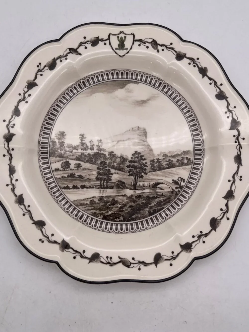 Wedgwood Queen's Ware View Beeston Castle Genius Collection Frog Service 9
